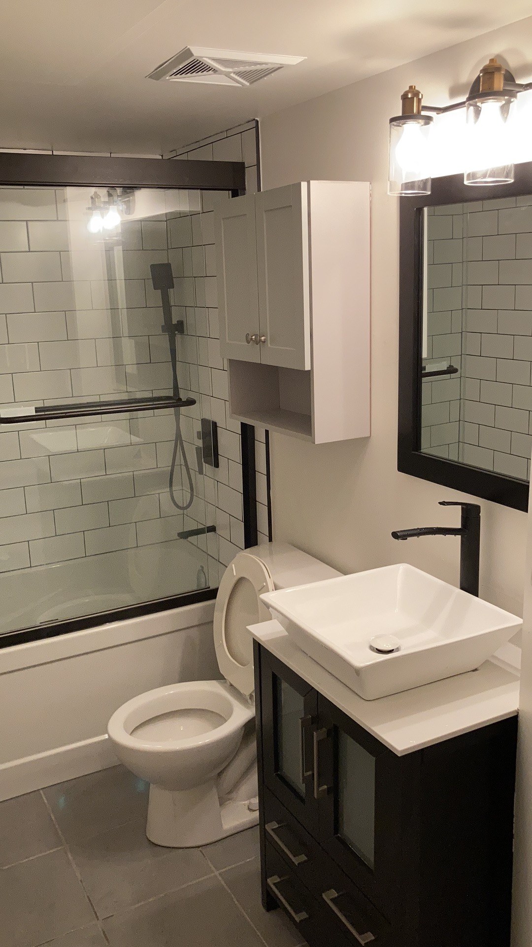Spa ensuite bathroom with custom vanity