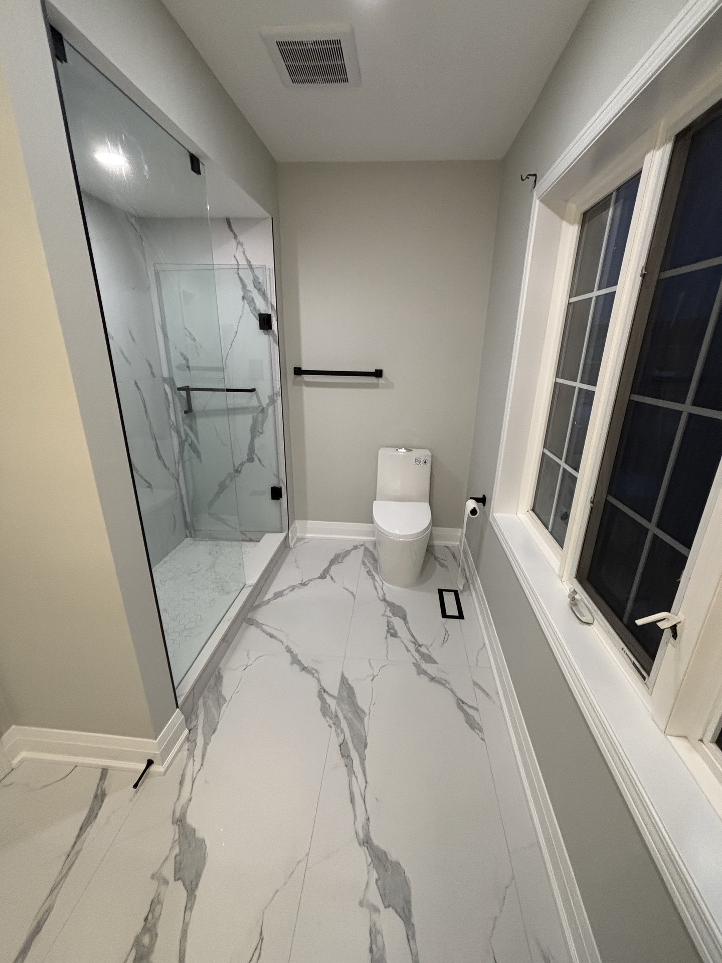 Luxury double vanity bathroom renovation