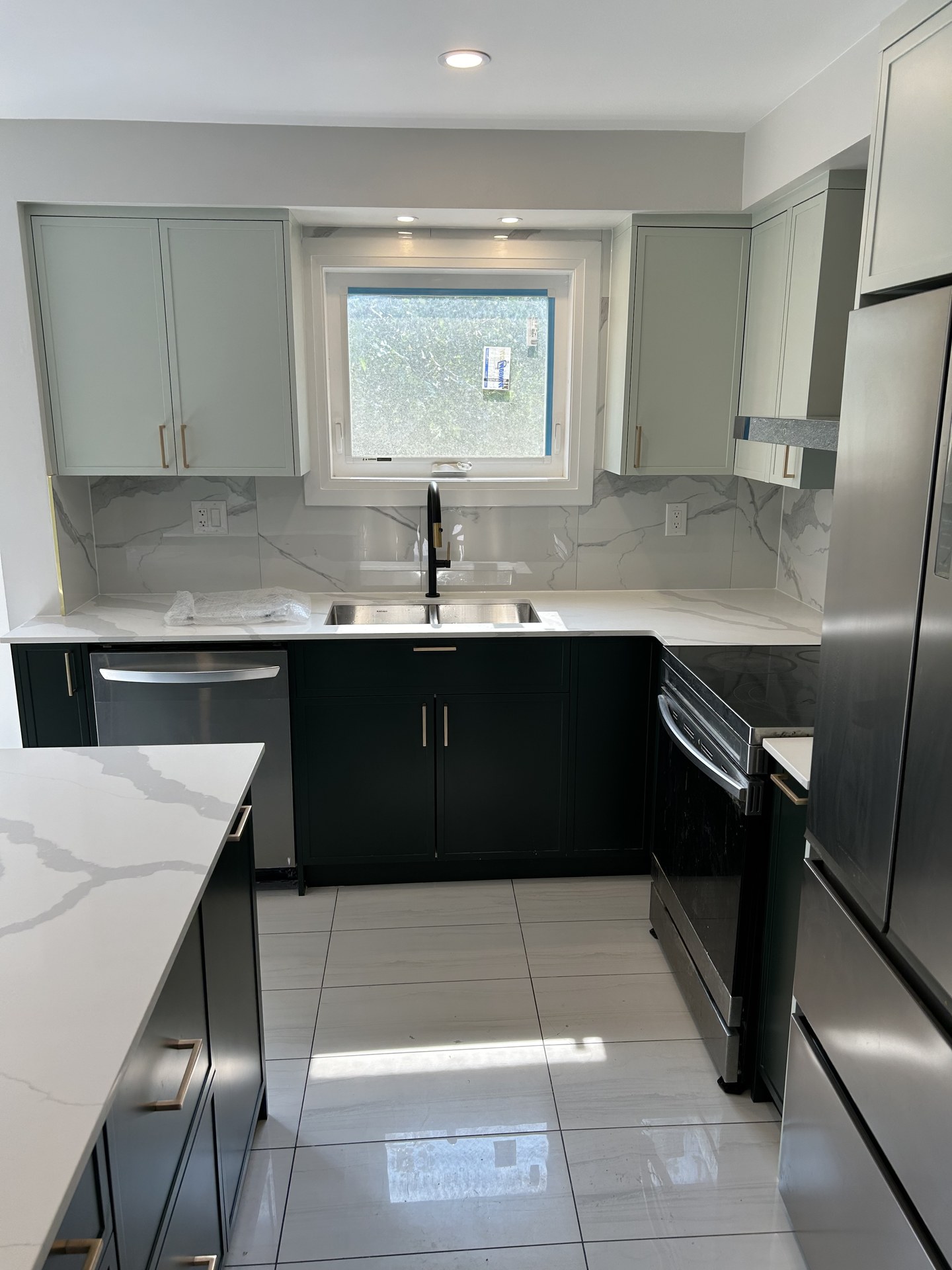 Custom kitchen millwork and premium countertop finish